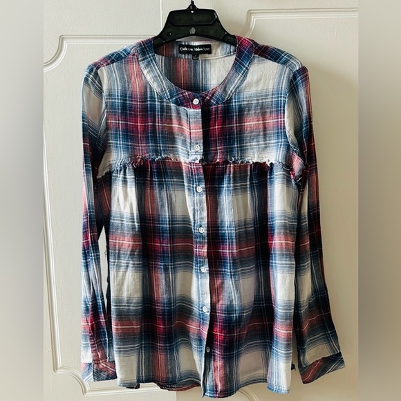 NWT Catherine Malandrino Plaid Blouse - Picture 2 of 4